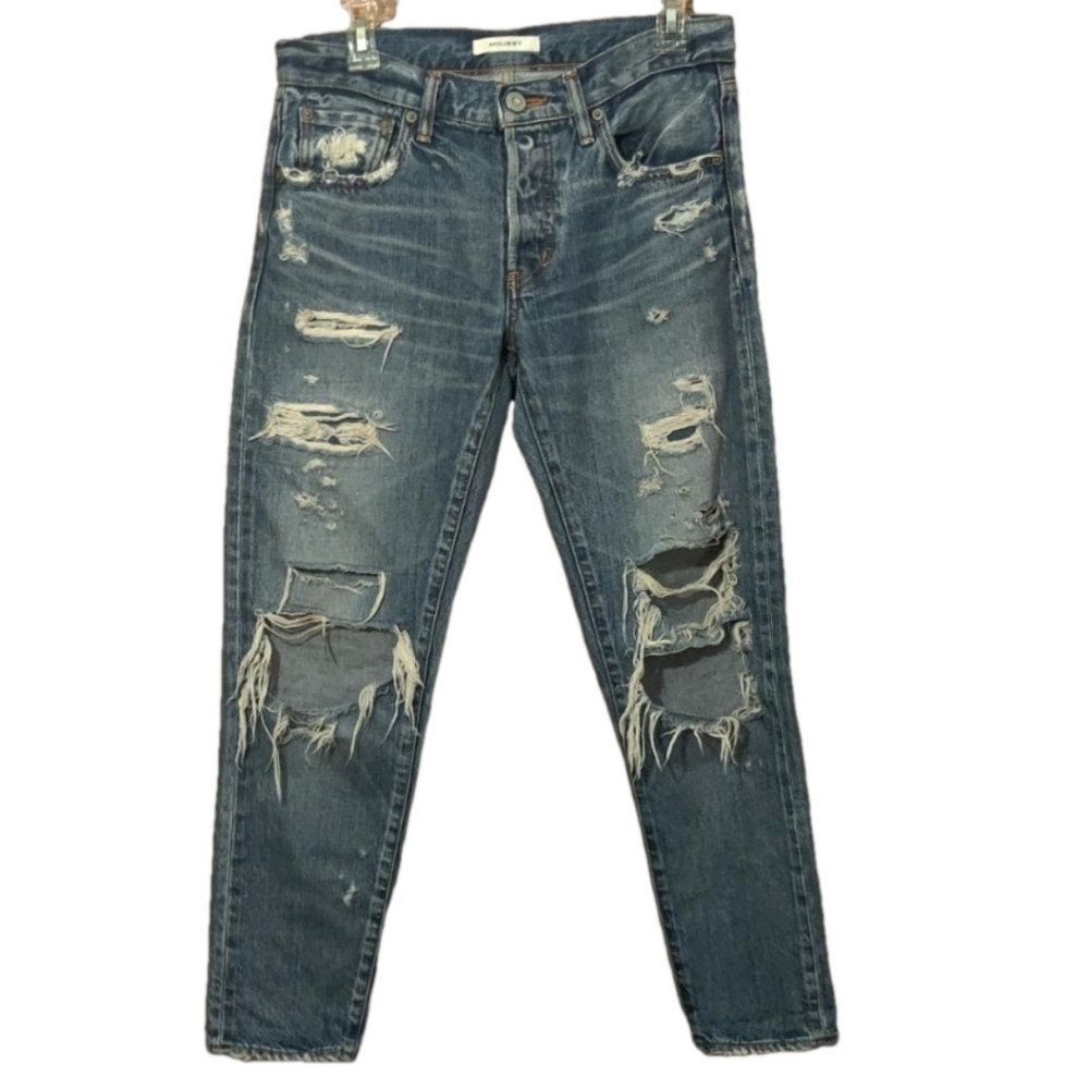 Moussy Howa Straight Distressed Jeans Size 27